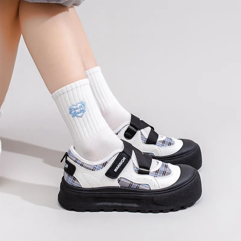 Warrior Abrasion Resistant Slip Resistant Low Top Casual Shoes Women's White Black-6
