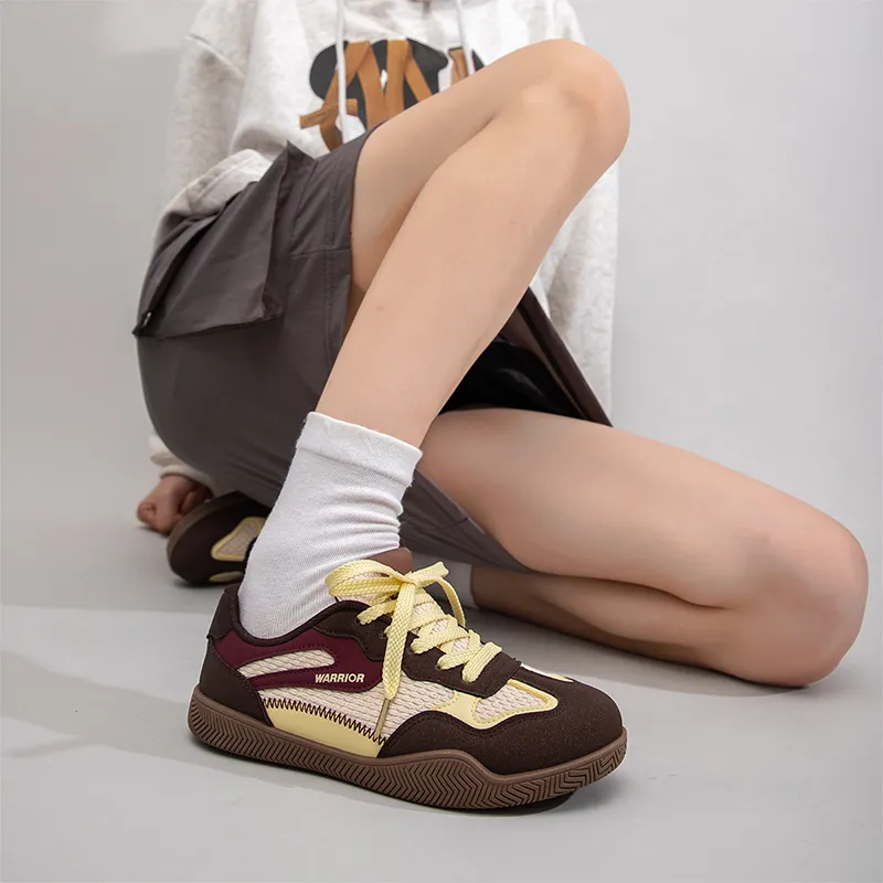 Warrior Warrior De Training Shoes Lightweight Low Top Casual Shoes Women's Brown Beige Red Yellow 1.0-5