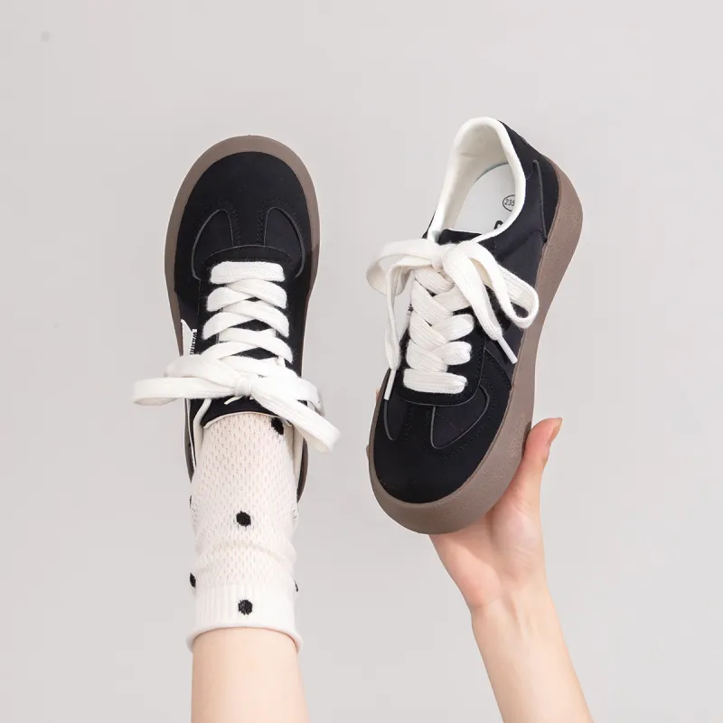 Warrior German Army Trainers Lightweight Wear Resistant And Slip Resistant Low Top Canvas Shoes Women's Black Beige 2.0-7
