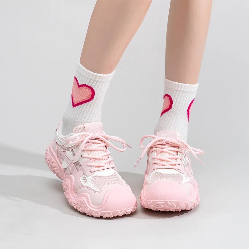 Warrior Abrasion Resistant Low Top Casual Shoes Women's Pink Beige-6