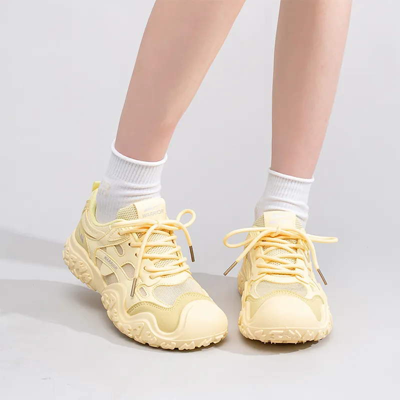 Warrior Abrasion Resistant Low Top Casual Shoes Women's Yellow-6