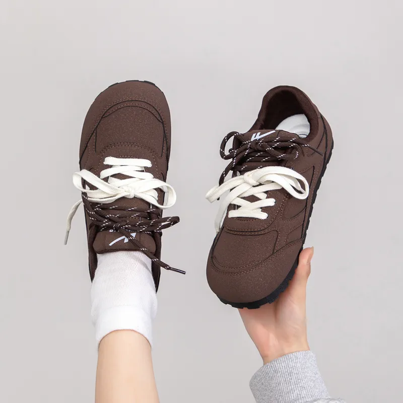 Warrior Warrior Lightweight Anti Slip Low Top Casual Shoes Women's Black Brown-5