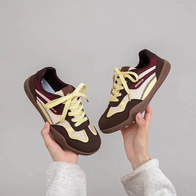 Warrior Warrior De Training Shoes Lightweight Low Top Casual Shoes Women's Brown Beige Red Yellow 1.0-7
