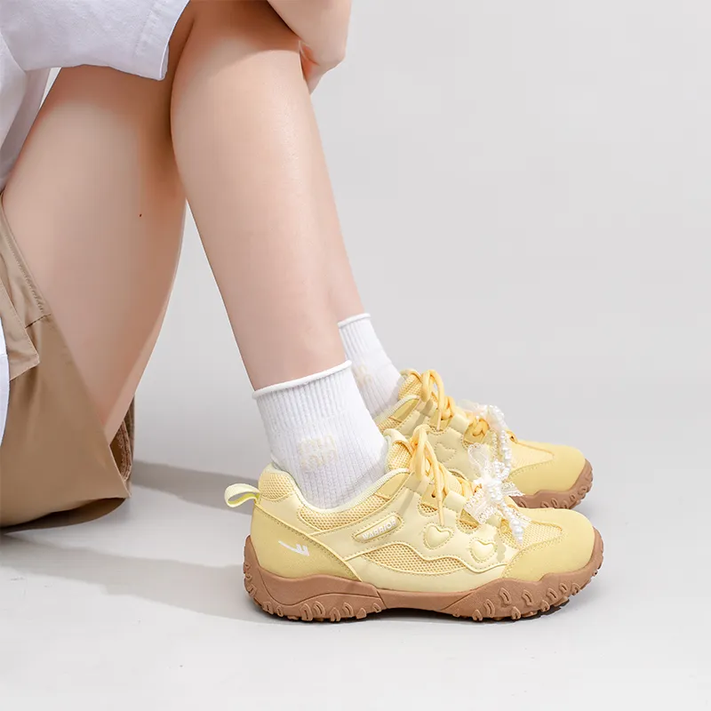 Warrior Abrasion Resistant Low Top Casual Shoes Women's Yellow-6