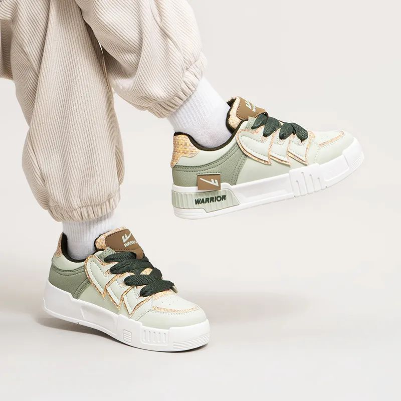 Warrior Warrior Wear Resistant Slip Resistant Low Top Skateboard Shoes Women's Tea Green-7