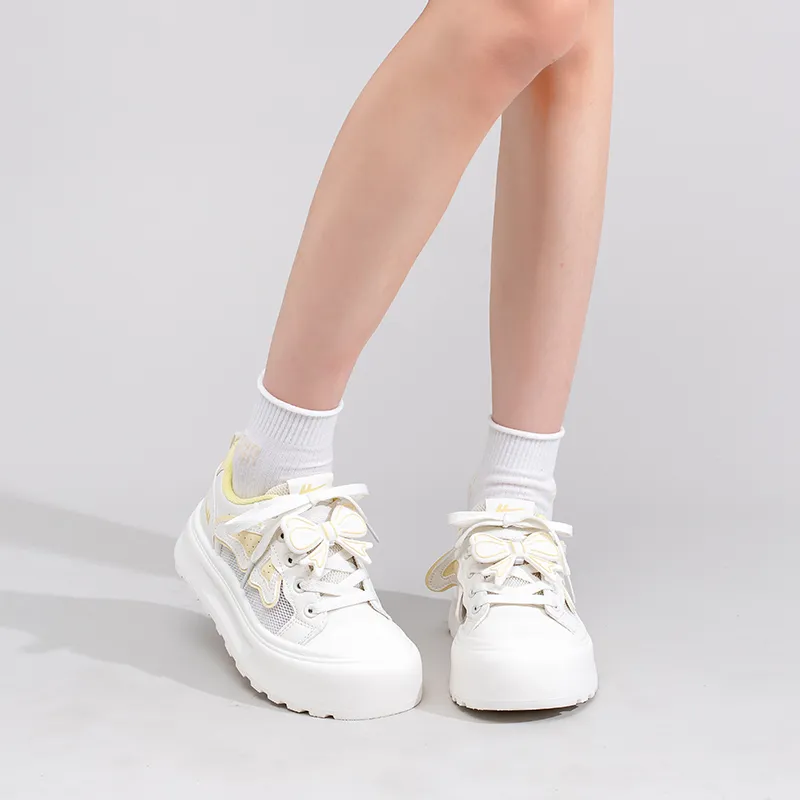 Warrior Abrasion Resistant Slip Resistant Low Top Casual Shoes Women's Beige Yellow-6