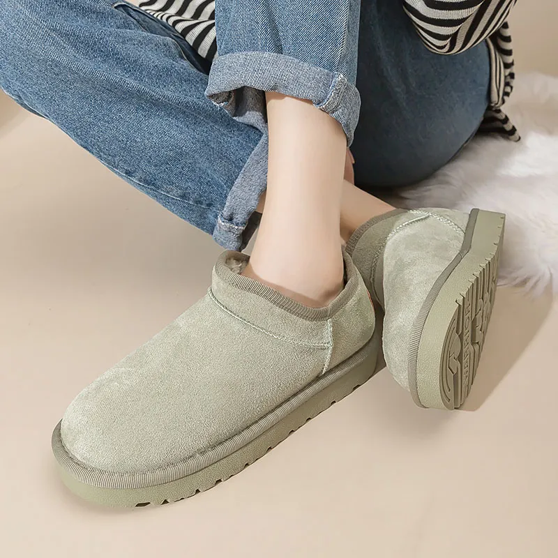 Warrior Warm Wear Resistant Slip Resistant Short Snow Boots Women's Green-7
