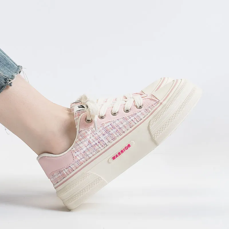 Warrior Wear Resistant Low Top Canvas Shoes Women's Pink-9
