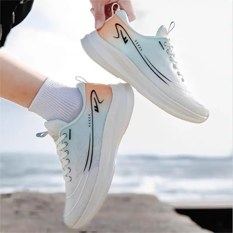 Warrior Warrior Wear resistant And Lightweight Low Top Casual Shoes Men's White Light Green Orange-8