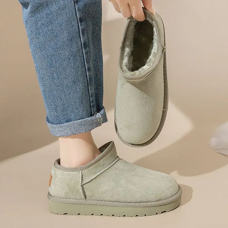 Warrior Warm Wear Resistant Slip Resistant Short Snow Boots Women's Green-6
