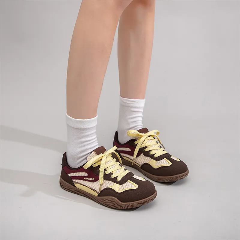 Warrior Warrior De Training Shoes Lightweight Low Top Casual Shoes Women's Brown Beige Red Yellow 1.0-9