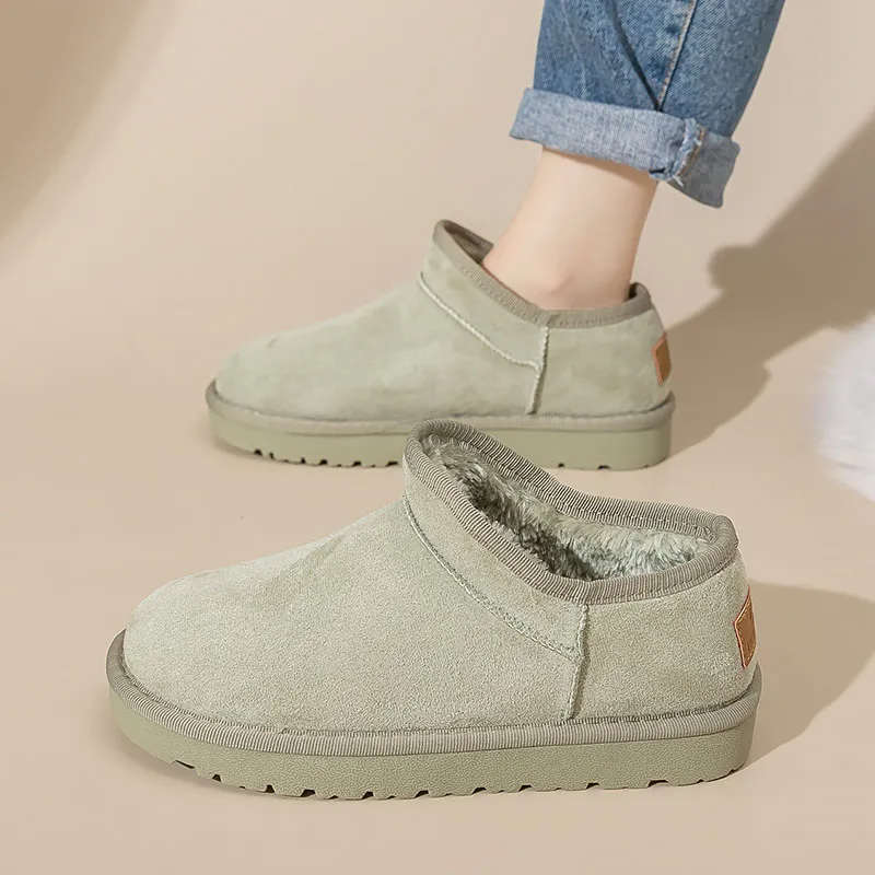 Warrior Warm Wear Resistant Slip Resistant Short Snow Boots Women's Green-9