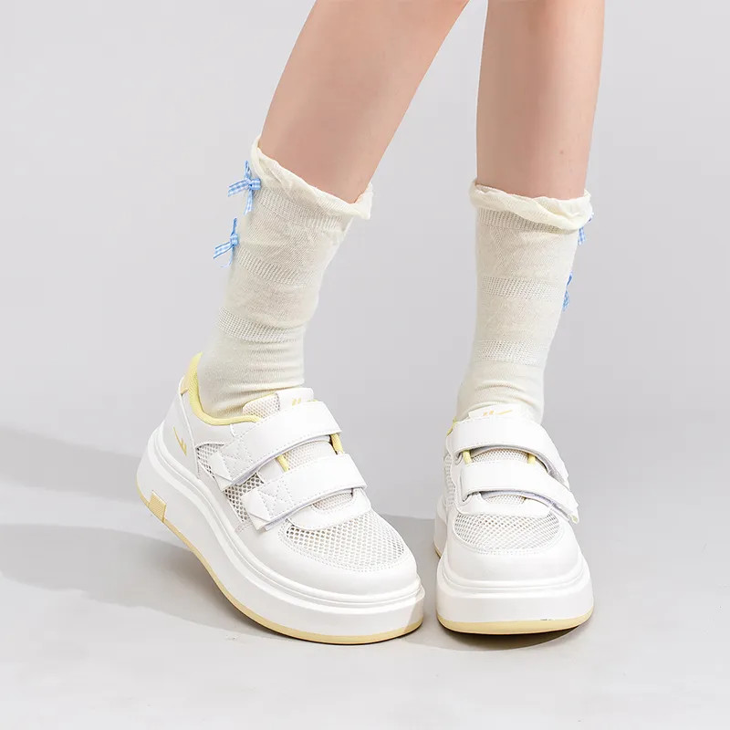 Warrior Abrasion Resistant Slip Resistant Low Top Casual Shoes Women's Beige Yellow-6