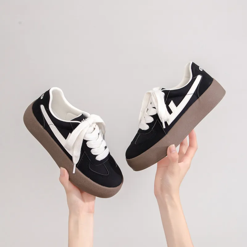 Warrior German Army Trainers Lightweight Wear Resistant And Slip Resistant Low Top Canvas Shoes Women's Black Beige 2.0-6