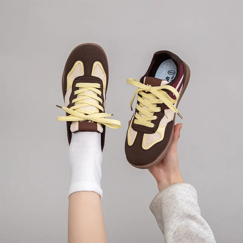 Warrior Warrior De Training Shoes Lightweight Low Top Casual Shoes Women's Brown Beige Red Yellow 1.0-8