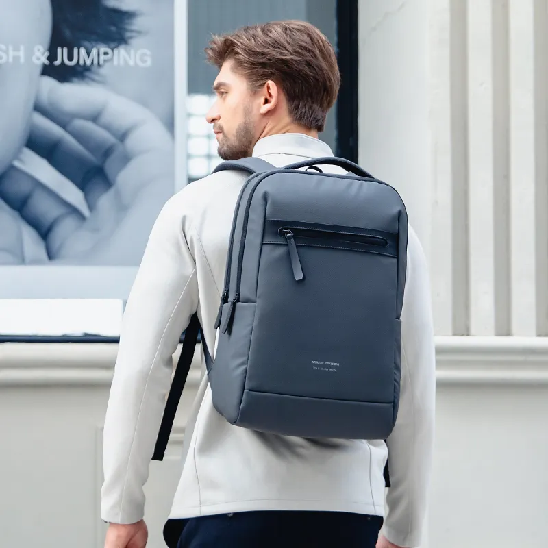 MARK RYDEN Oxford University Student Backpack Regular Men's Elegant Black/Graphite Gray-8