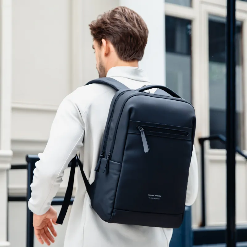 MARK RYDEN Oxford University Student Backpack Regular Men's Elegant Black/Graphite Gray-3