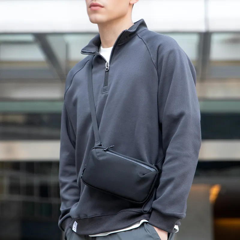 MARK RYDEN Oxford Sling Bag, Crossbody Bag, Shoulder Bag Men's Black-4