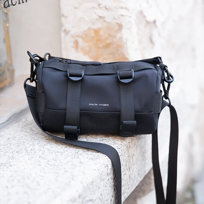 MARK RYDEN Oxford Crossbody Bag, Shoulder Bag Medium Size Unisex Elegant Black/Trendy Gray/Khaki Orange-4