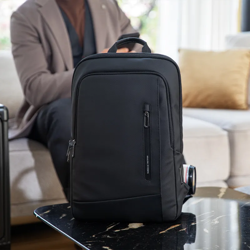 MARK RYDEN Oxford Backpack Regular Men's Elegant Black/Graphite Gray-3