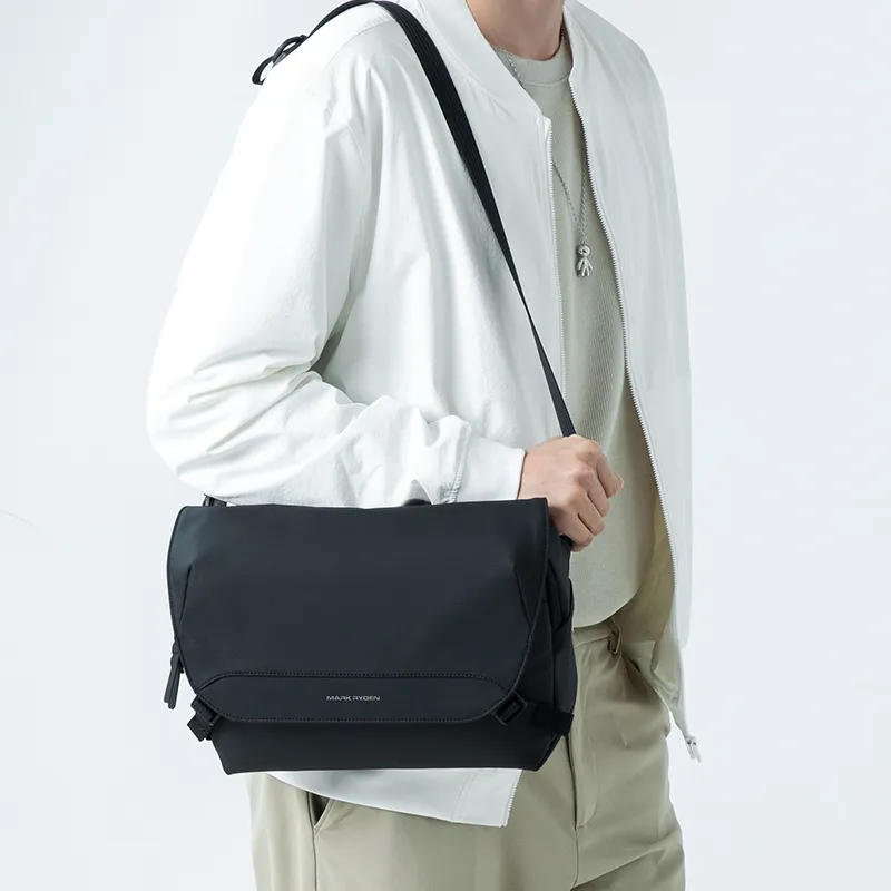 MARK RYDEN Oxford Shoulder Bag Men's Elegant Black-3