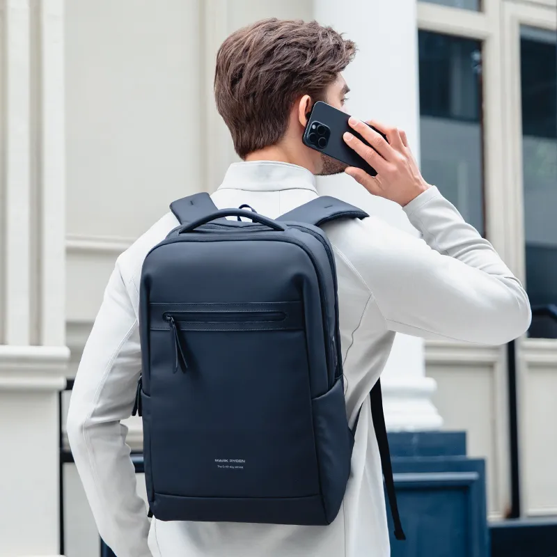 MARK RYDEN Oxford University Student Backpack Regular Men's Elegant Black/Graphite Gray-5