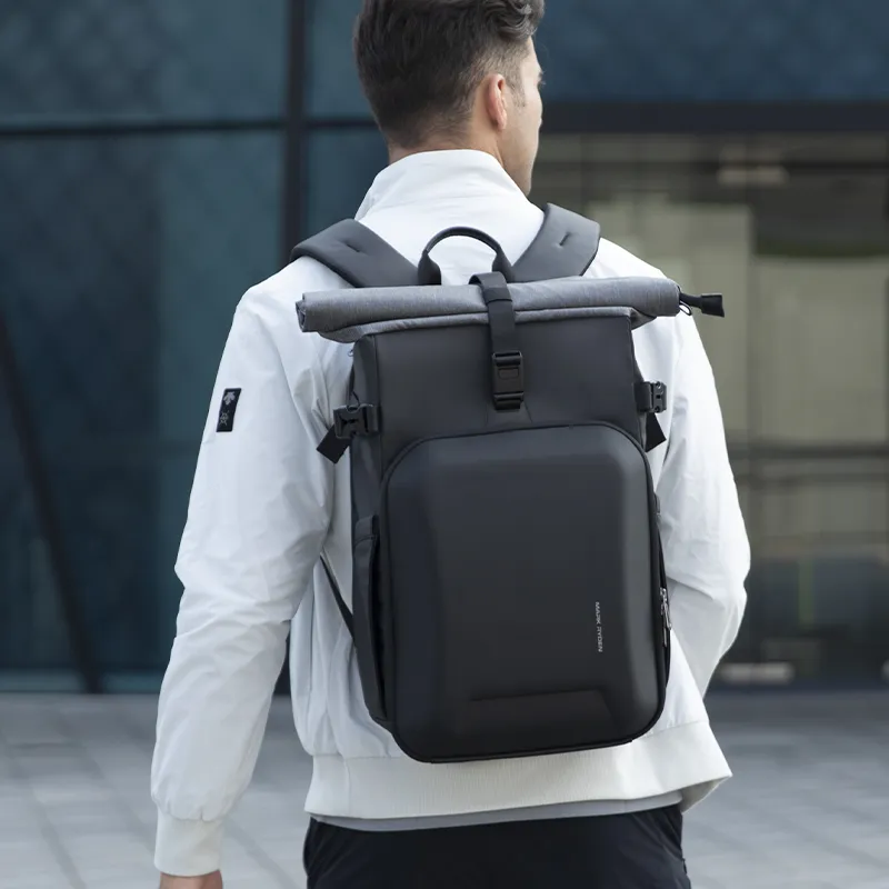 MARK RYDEN Oxford Professional Camera Bag, Micro SLR Camera Backpack Large Size Unisex Black & Gray-4