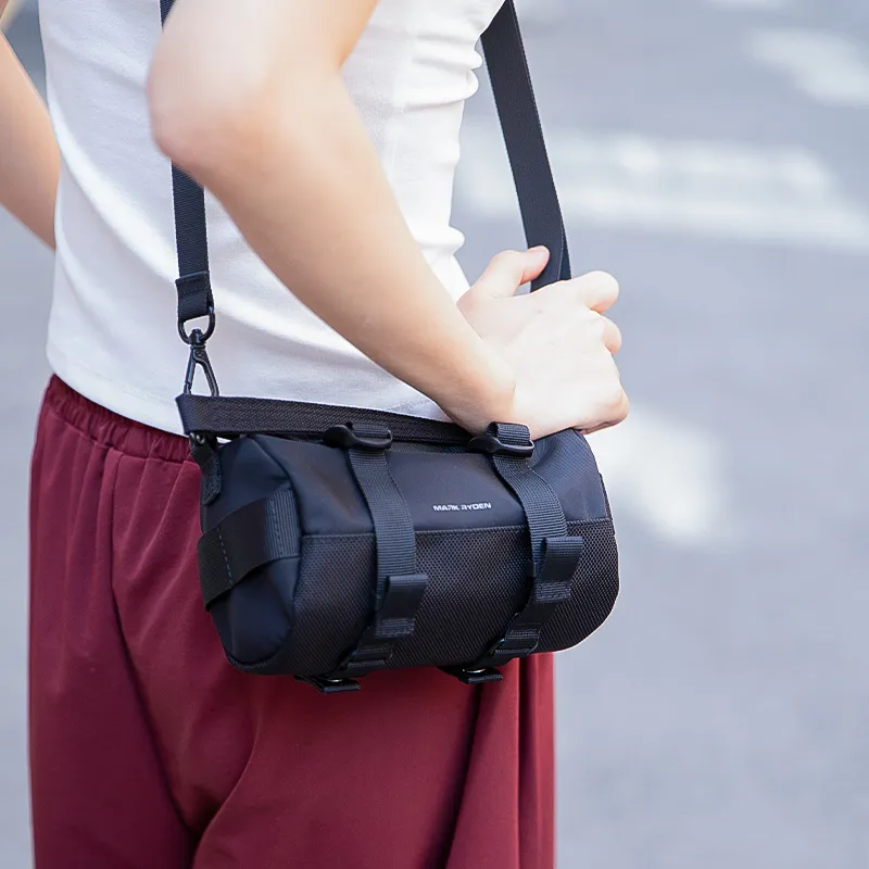 MARK RYDEN Oxford Crossbody Bag, Shoulder Bag Medium Size Unisex Elegant Black/Trendy Gray/Khaki Orange-6