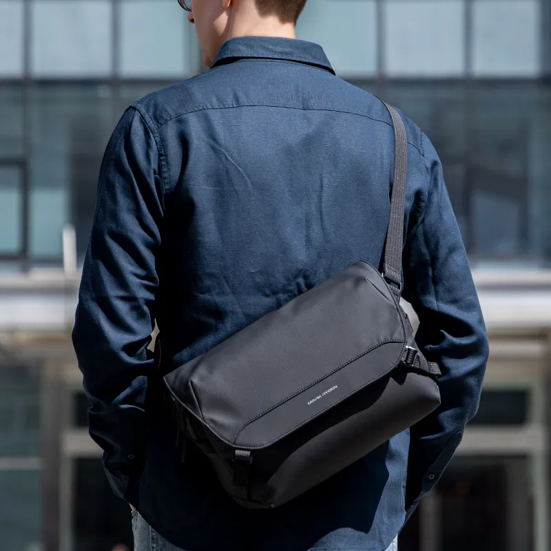 MARK RYDEN Oxford Shoulder Bag Men's Elegant Black-5