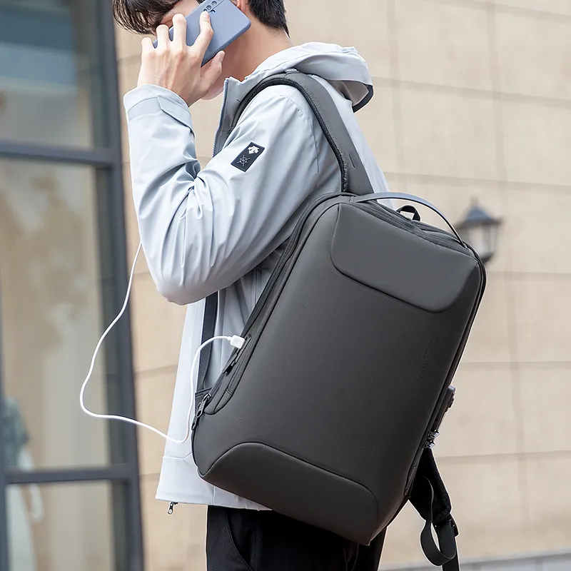 MARK RYDEN Oxford Casual Backpack Laptop Bag Men's Elegant Black-2