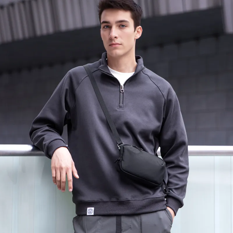MARK RYDEN Oxford Sling Bag, Crossbody Bag, Shoulder Bag Men's Black-5