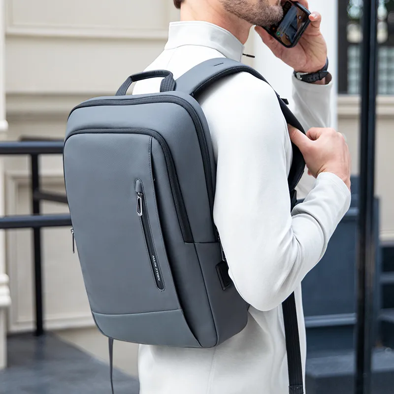 MARK RYDEN Oxford Backpack Regular Men's Elegant Black/Graphite Gray-8