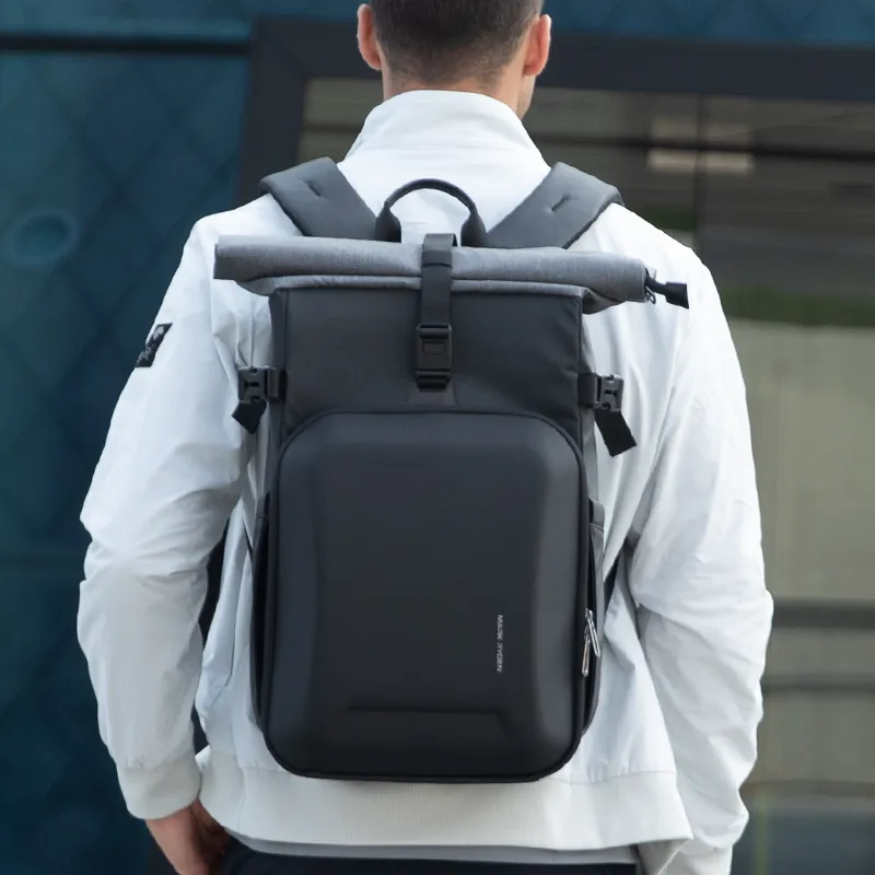 MARK RYDEN Oxford Professional Camera Bag, Micro SLR Camera Backpack Large Size Unisex Black & Gray-1
