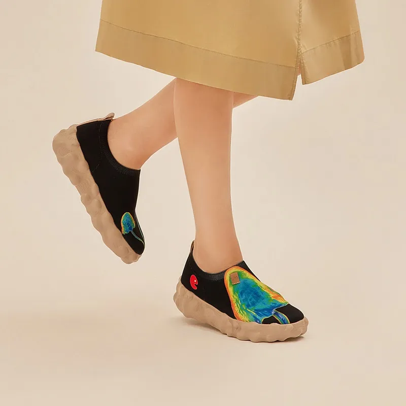 U.IN Painted Travel Shoes Toledo 6 Bubbles Shoe Collection Low-Top Casual Shoes Women's-6