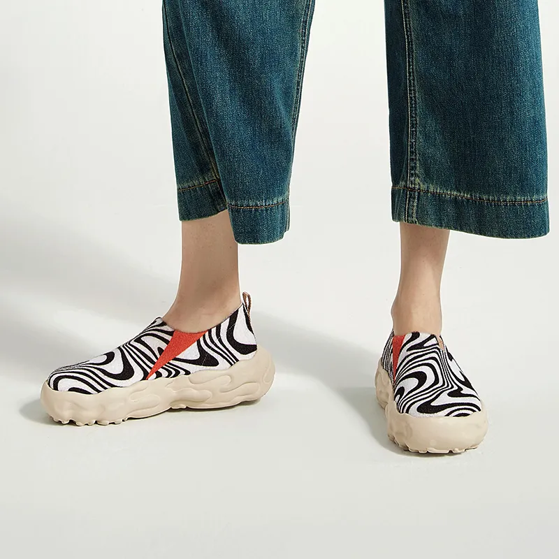 U.IN Painted Travel Shoes Toledo 13 Color Flow Collection Low-Top Casual Shoes Women's-5