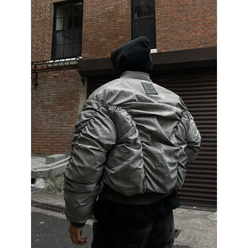MAXDSTR Puffer Jacket Unisex Gray-4