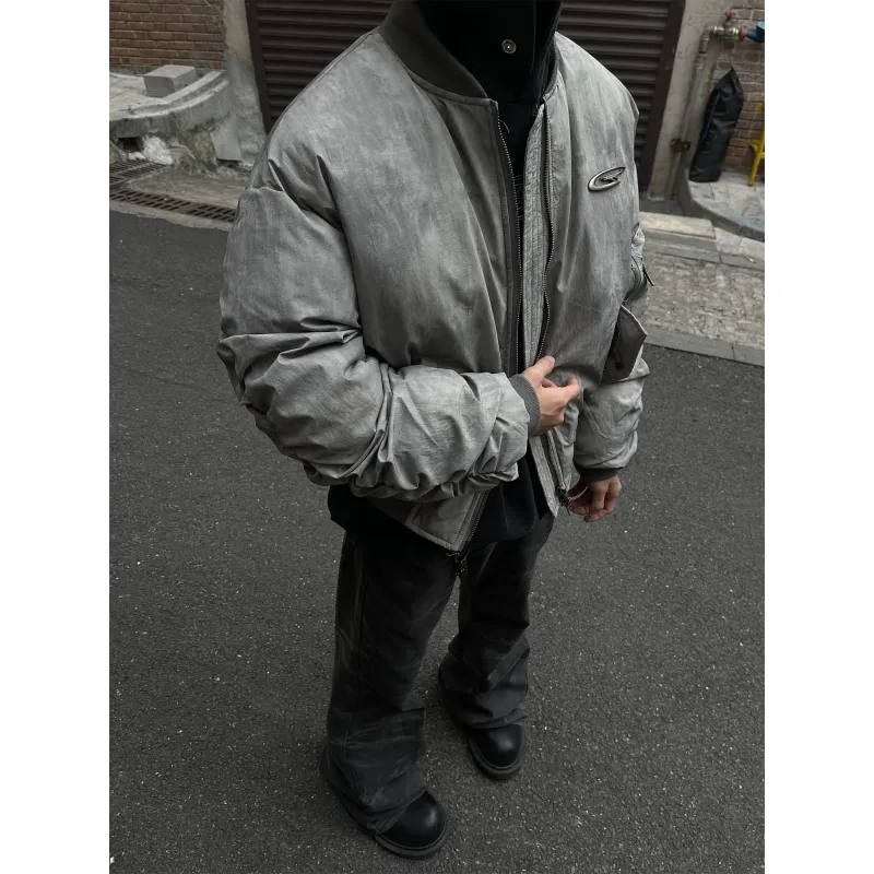 MAXDSTR Puffer Jacket Unisex Gray-3