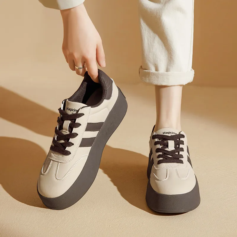 AGSDON Thermal Height Increase Low Top Skateboard Shoes Women's-8