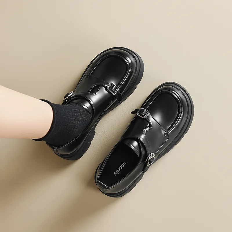AGSDON Loafers Women's Black/Brown-2