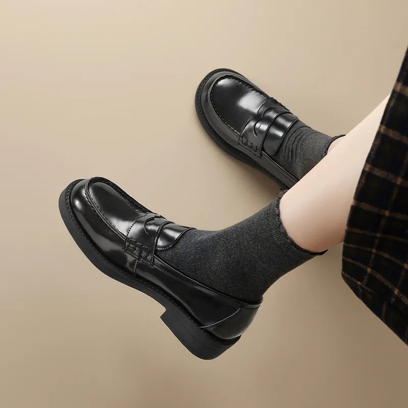 AGSDON Loafers 3cm Women's Black-5