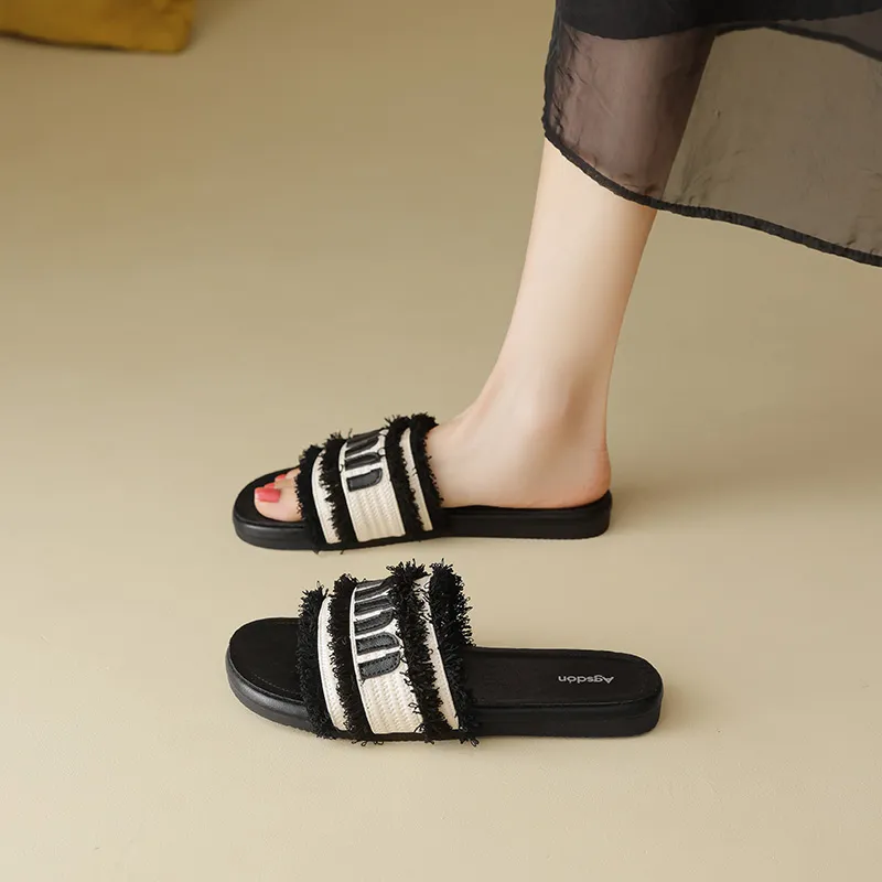 AGSDON Quiet Slide Slippers Women's-5