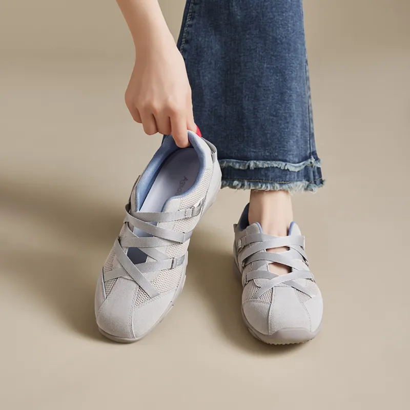 AGSDON Abrasion Resistant Low Top Casual Shoes 3cm Women's-18