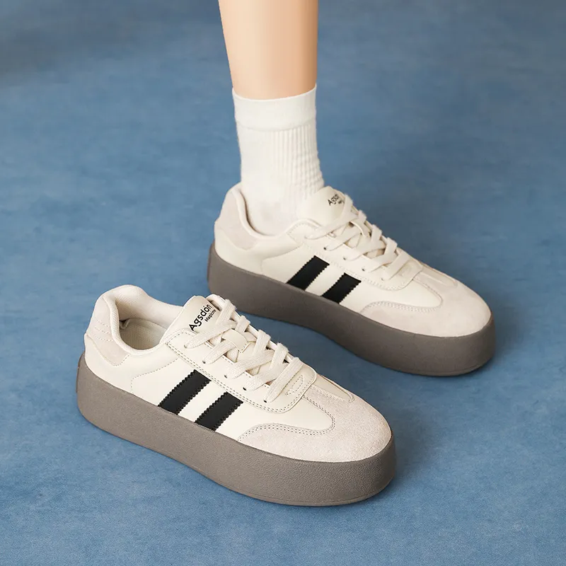 AGSDON Thermal Height Increase Low Top Skateboard Shoes Women's-3