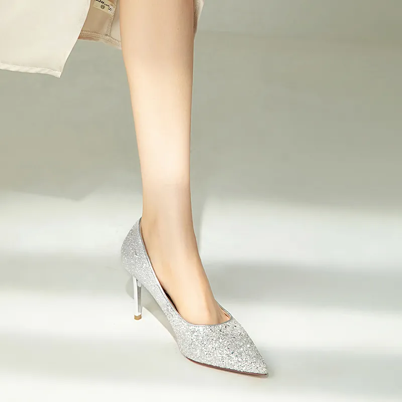 AGSDON Slim Heel High Heels 8cm Women's-11