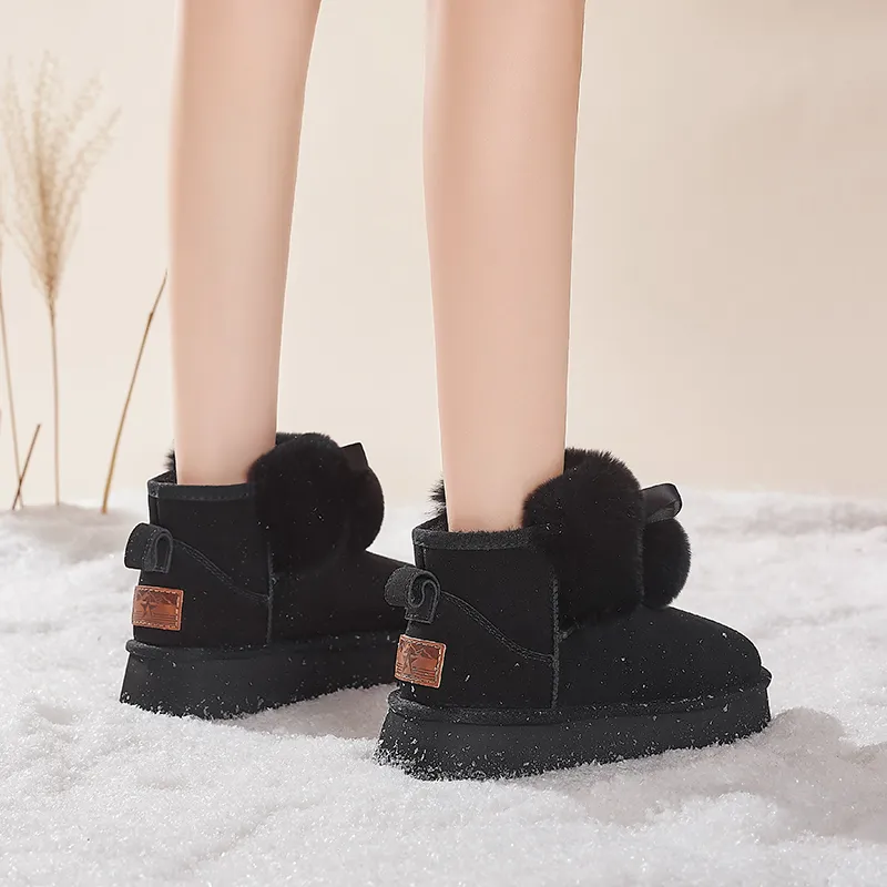 AGSDON Thermal Short Snow Boots Women's-11