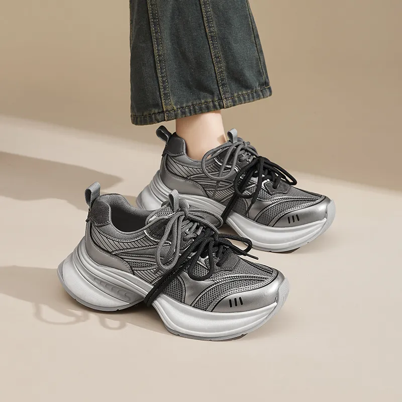AGSDON Breathable Low-Top Chunky Sneakers Women's-9