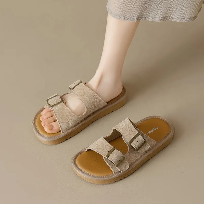 AGSDON Quiet Slide Slippers 2.5cm Women's-9