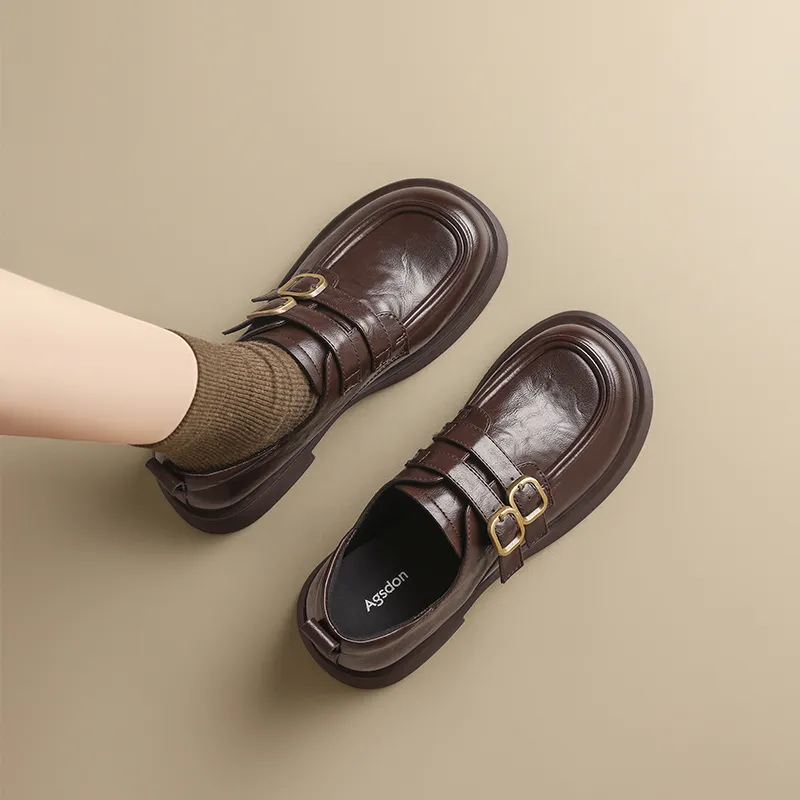 AGSDON Casual Single Shoes 3.5cm Women's-12