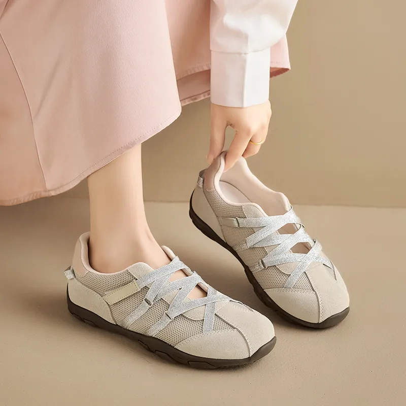 AGSDON Abrasion Resistant Low Top Casual Shoes 3cm Women's-9