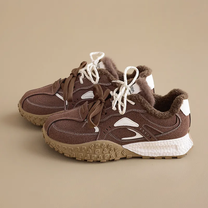 AGSDON Warm Height Increasing Low-Top Casual Shoes Women's-13